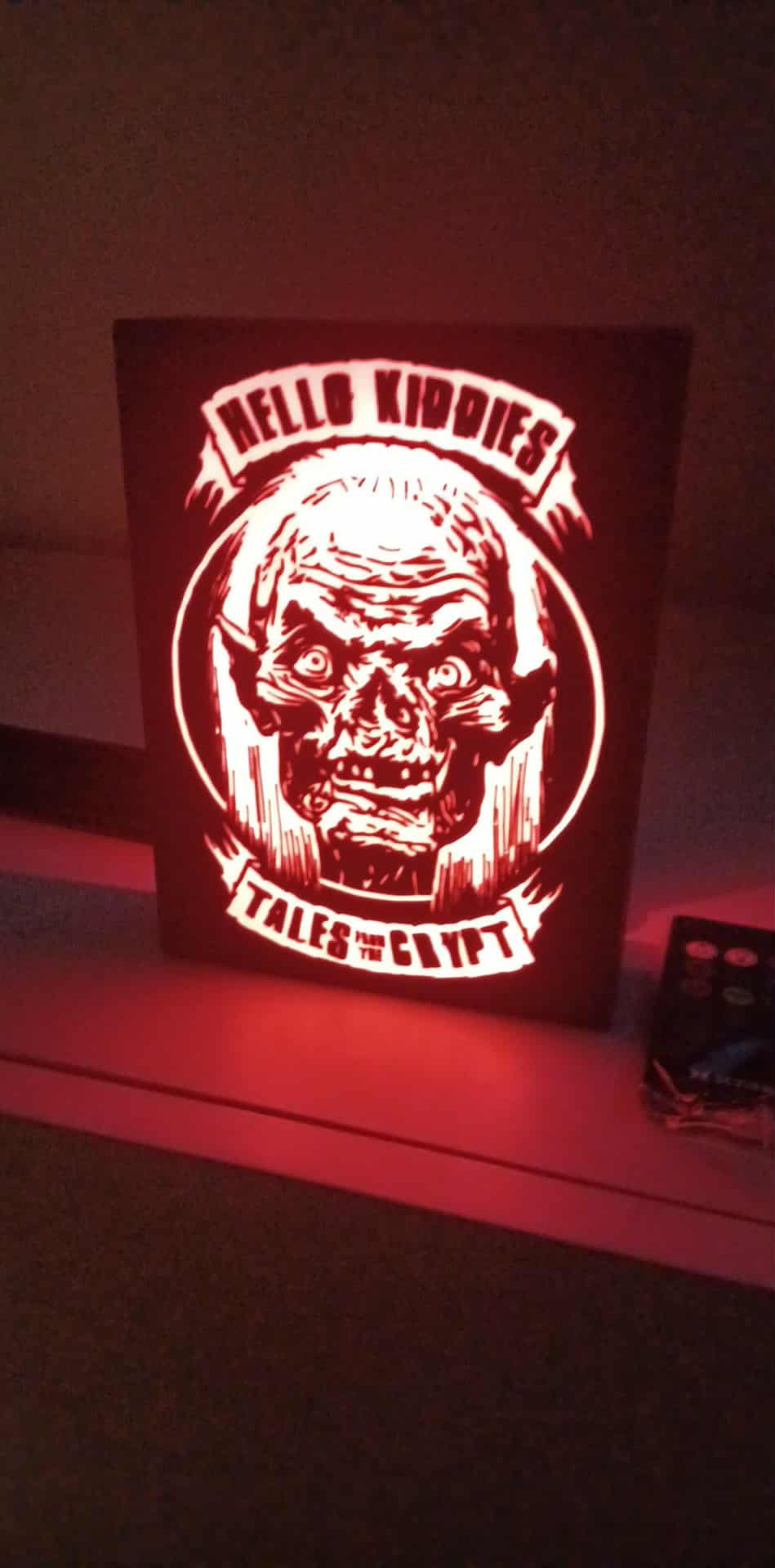 Tales From The Crypt LED light box – custom 3D printed – Lit Layer Creations